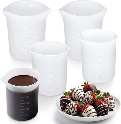 Silicone Cups for Melting Chocolate, 4Pcs 250Ml & 350Ml1