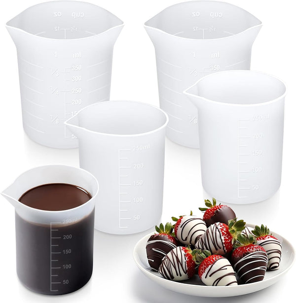 Silicone Cups for Melting Chocolate, 4Pcs 250Ml & 350Ml1