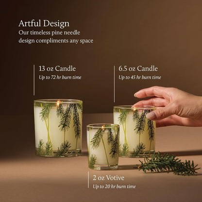 Thymes Frasier Fir Pine Needle Candle – Holiday Candles for Home Scented with Notes of Crisp Siberian Fir, Cedarwood & Sandalwood – Christmas Decor (6.5 Oz)4