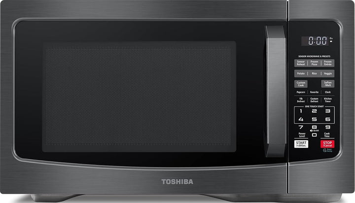Countertop Microwave Oven, 1.2 Cu.Ft, 1000W, Black | 12.4" Removable Turntable, Smart Humidity Sensor, 12 Auto Menus, Mute Function, ECO Mode, Easy Clean Interior