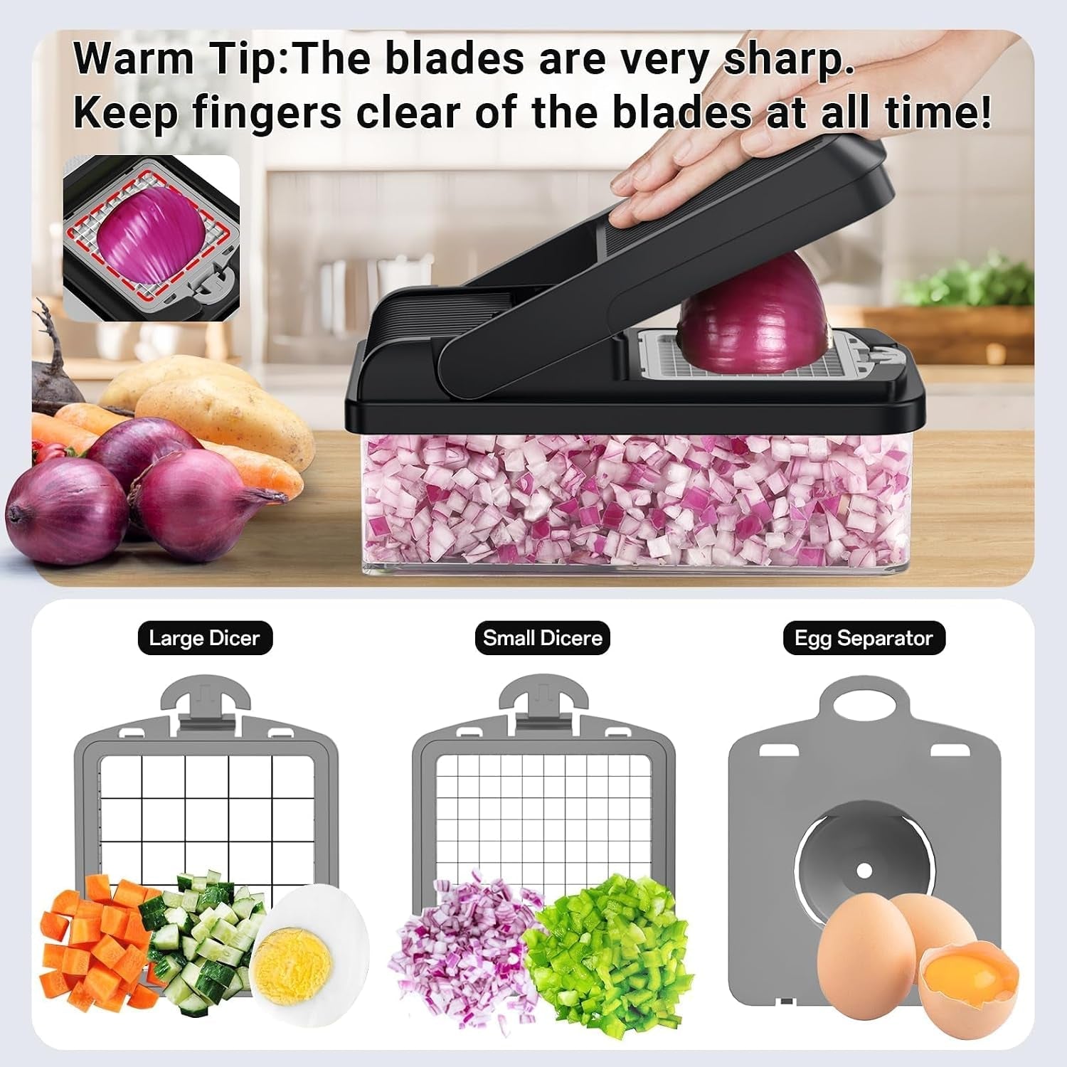 12-in-1-vegetable-chopper-with-7-blades-food-veggie-cutter-mandoline-gray