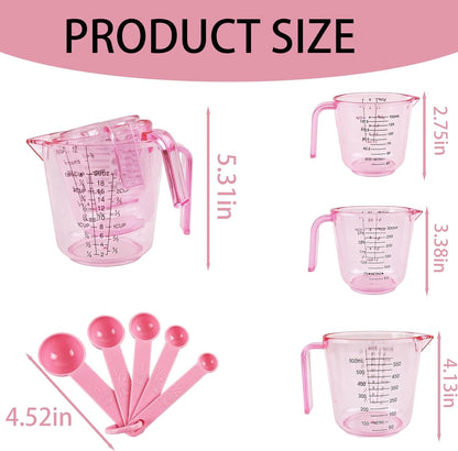 Pink Measuring Cups Set, Multi-Size Baking Tool for Cooking2