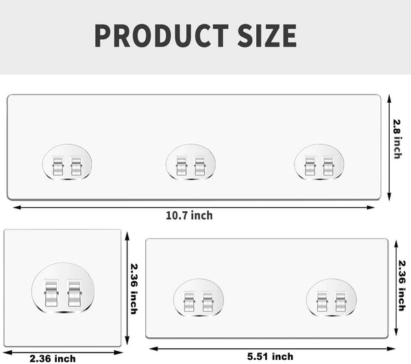 14PCS Shower Caddy Adhesive Replacement,Shower Shelves Strip Pad Organizer Sticker Replacement Bathroom Heavy Duty Strong Sticky Wall No Drilling Transparent3