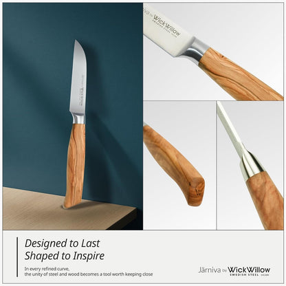 3.5” Paring Knife – Swedish Steel, Olive Wood Handle6