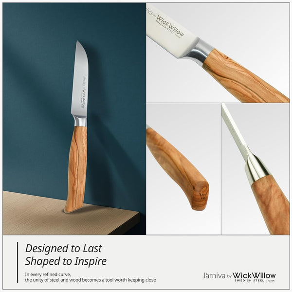 3.5” Paring Knife – Swedish Steel, Olive Wood Handle6