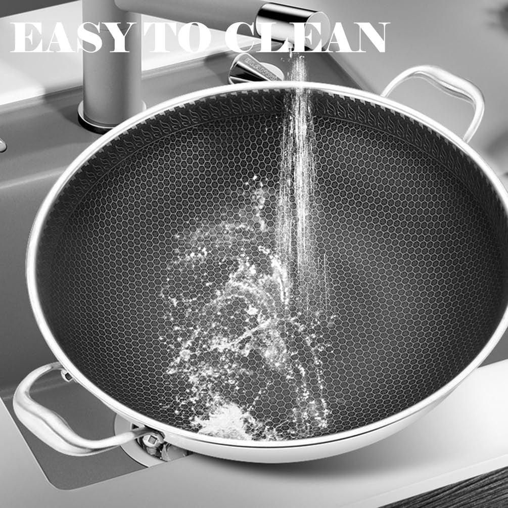 tri-ply-stainless-steel-wok-pan-with-lid-and-steamer-basket-hybrid-woks-stir-fry-pans-nonstick-with-double-handles-induction-large-saute-pan-deep-frying-pan-17-3inch-wok-with-steamer