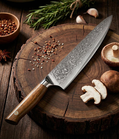 Japanese Chef Knife 8-Inch, VG10 Damascus Kitchen Knife Full Tang2