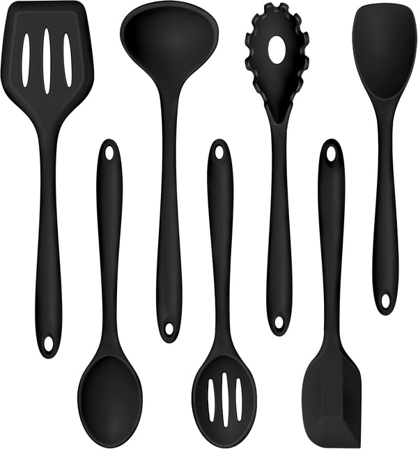 Silicone Cooking Utensil Set of 7, Kitchen Cooking Utensil Set1