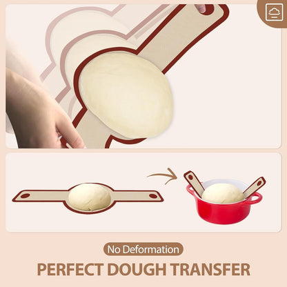 2 PCS Silicone Bread Sling for Dutch Oven, Red | Non-Stick & Reusable Bread Baking Mats with Extra Long Handles, Easily Transfer Sourdough, Round3