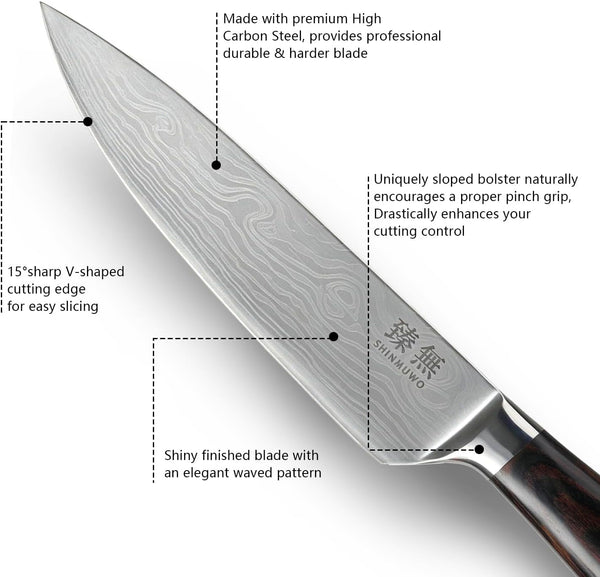 5-Piece Kitchen Knife Set | High-Carbon Stainless Steel, Chef Knives, Pakkawood Handles, Gift Box2