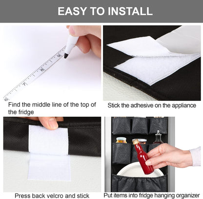 Mini Fridge Caddy Organizer Storage Bag, over the Fridge Storage Organizer4