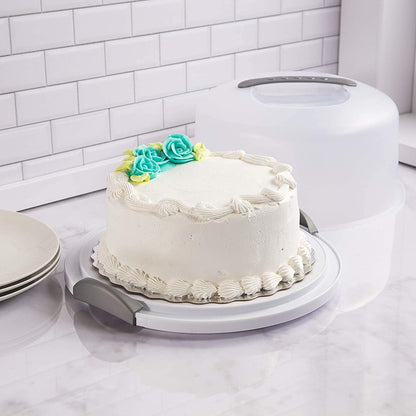 Cake Server Circular Serving Container White3