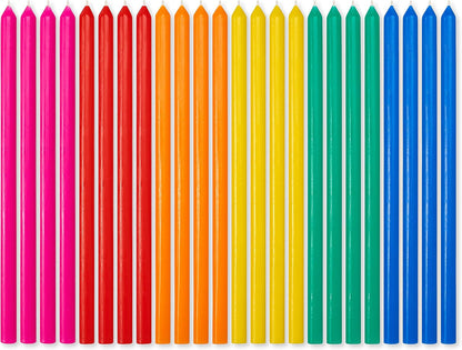 Birthday Candles, Long Thin Multicolored (24-Count)1