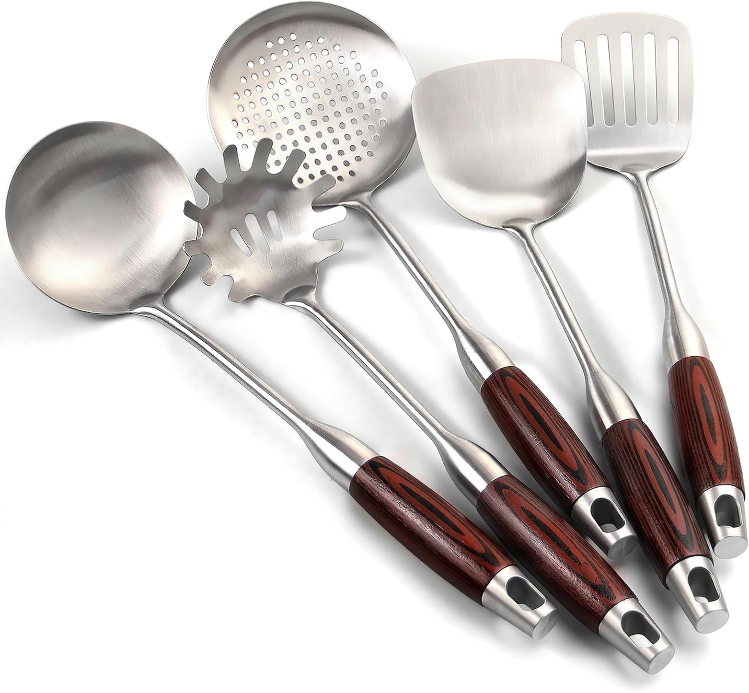 stainless-steel-cooking-utensils-set-with-wooden-handle-5-piece-heat-resistant-kitchen-utensil-tool-for-cookware-set-spatula-turner-spaghetti-server-skimmer-spoon-soup-ladle
