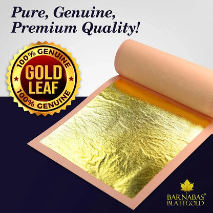 Barnabas Edible Gold Leaf Sheets 24K - Loose 1.5Inch Sheet, Interleaf of 125