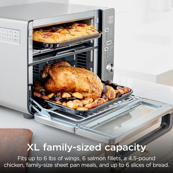 Ninja Double Stack XL Countertop Oven, 12-In-1, Stainless Steel, DCT601 | Dualzone, Smart Finish, Flavorseal, Fits 4.5 Lb Chicken & 6 Lbs Wings, Air Fry, Bake, Broil7