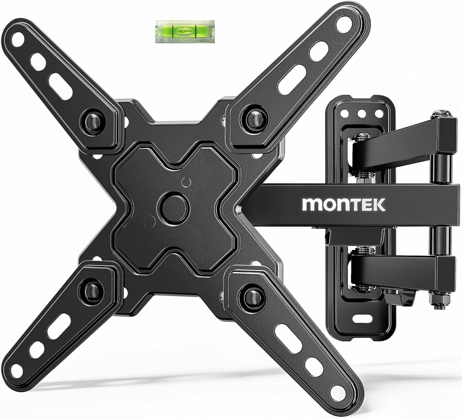 full-motion-small-tv-wall-mount-for-13-43-inch-tvs-up-to-44-lb-90-swivel-5-15-tilt-landscape-portrait-rotation-extends-14-6-in-4x-load-tested-vesa-200x200-mm-single-stud-mount