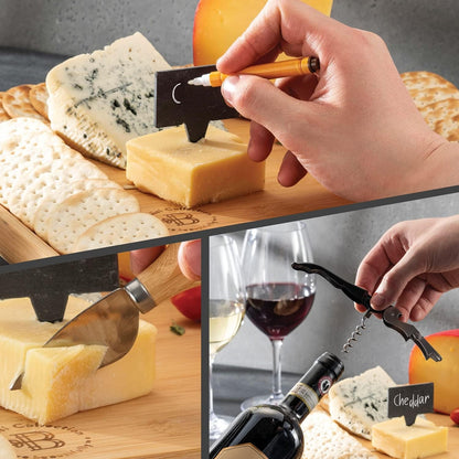 Charcuterie Boards Gift Set, Bamboo Cheese Board with Serving Accessories | House Warming Gifts New Home, Birthday Gifts for Women, Gifts for Men and Mom, Wedding, Bridal Shower, Anniversary Present8