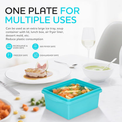 2 Cup Silicone Freezer Trays with Lids, Silicone Soup Freezer Molds - Leakproof, Bpa-Free, Stackable, Microwave & Dishwasher Safe, Perfect for Soups, Sauces, Meal Prep, and Baked Goods - 4 Pack7