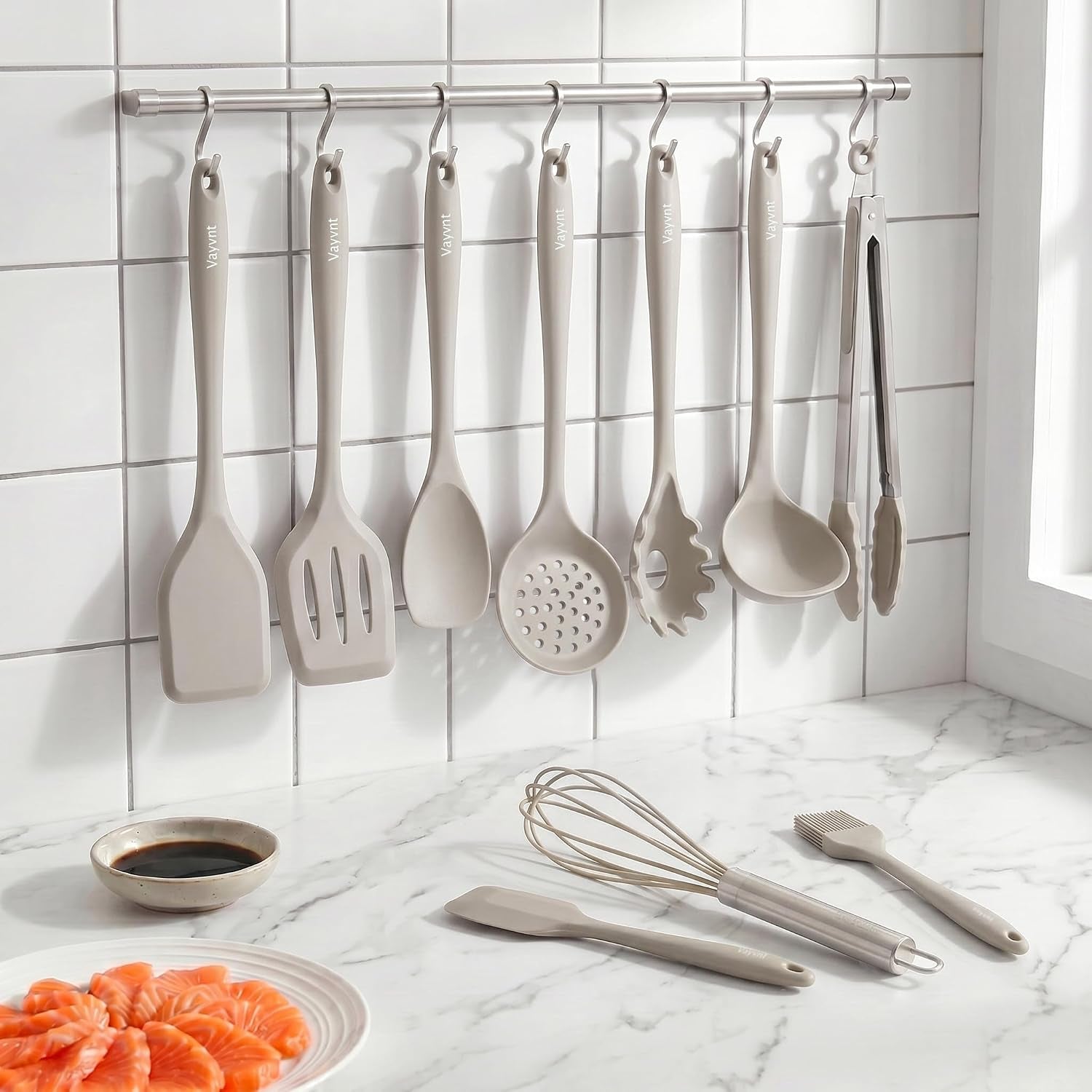 silicone-kitchen-utensils-set-10pcs-heat-resistant-utensils-khaki
