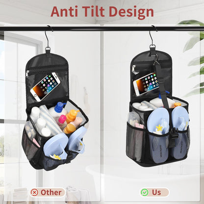 Mesh Shower Caddy Portable Shower Bag for College Dorm Room Essentials3