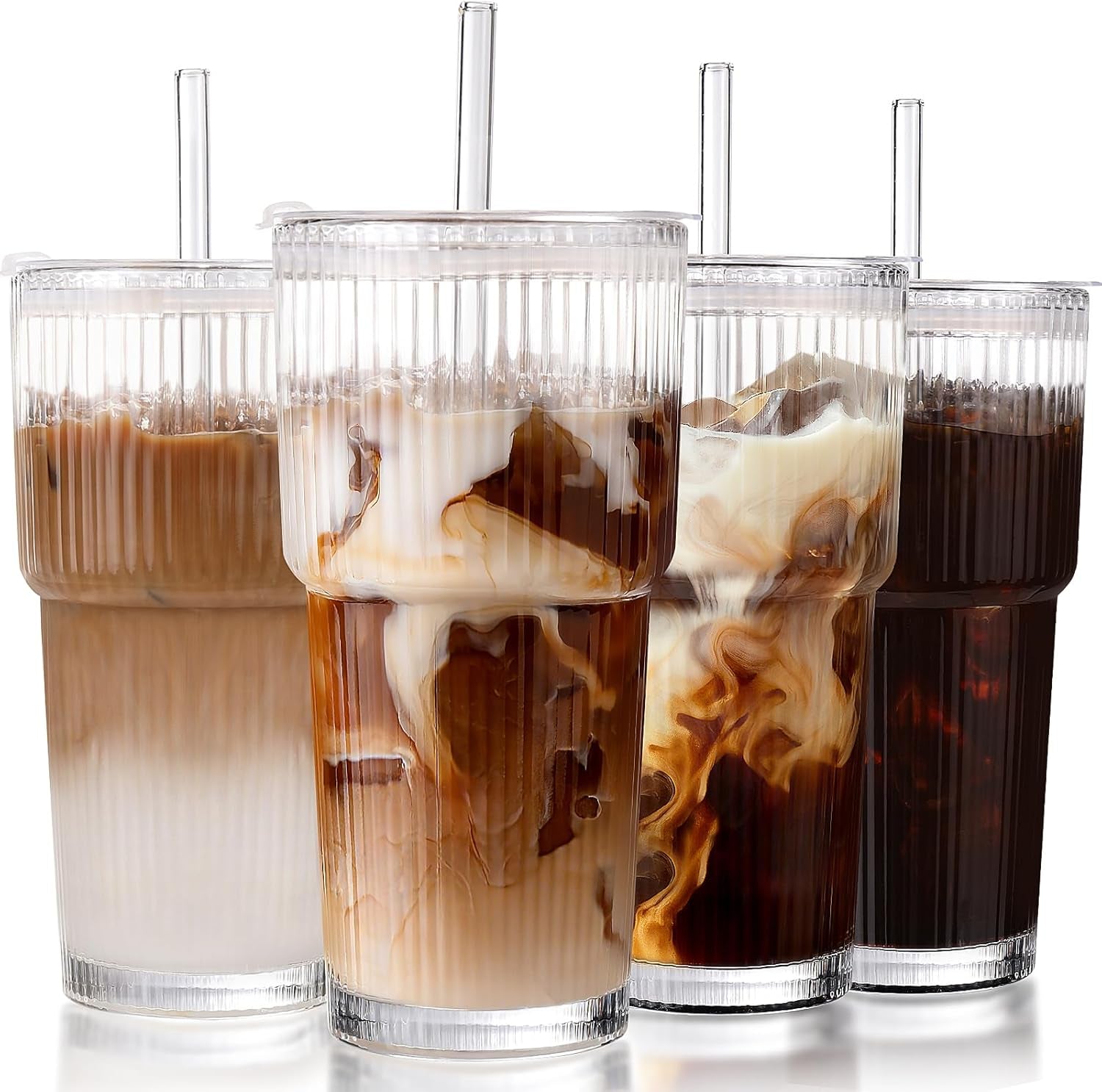 iced-coffee-cups-with-lids-coffee-bar-accessories-ribbed-glass-tumbler-with-straw-and-lid-4pcs-20oz-leak-proof-tumbler-reusable-glass-cups-and-tumblers-with-lid-and-straws-for-to-go-iced-coffee