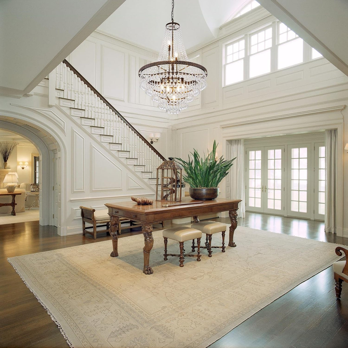 french-empire-crystal-chandeliers-antique-bronze-chandeliers-10-lights-rustic-farmhouse-chandelier-high-ceiling-light-fixture-for-entryway-foyer-dining-room-staircase-bronze-28-inches