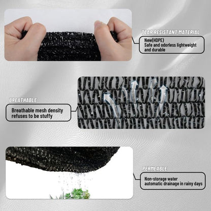 Sun Shade Cloth with Grommets for Garden, 55% 6.5X10Ft, Black | New HDPE. Blocks Sun Heat and UV. Grommets for Easy Setup. Breathable and Tear-Resistant. for Garden Flower Plant Greenhouse.5