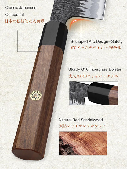 9 Inch Kiritsuke Chef Knife – 9 Layer 10Cr15Mov Steel4