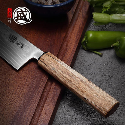 8 Inch Japanese Kiritsuke Chef Knife S35VN Damascus7