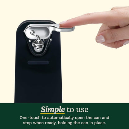 Electric Can Opener, One-Touch Operation, Nonslip Base, Black | Ideal Electric Can Opener for Seniors with Magnetic Lid Holder, One-Touch Design, Nonslip Base & Detachable Lever, CCO-50BKN3