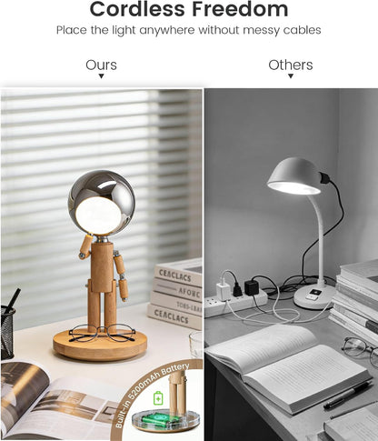 Rechargeable Cordless Desk Lamp, Touch Nightstand Lamp, Dimmable3