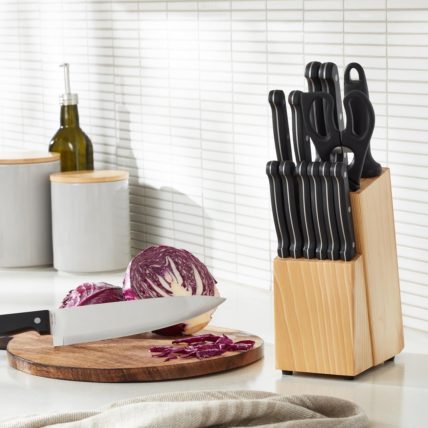 14-piece-high-carbon-stainless-steel-kitchen-knife-set-with-full-tang-construction-ergonomic-handles-sharpener-and-pinewood-block-black