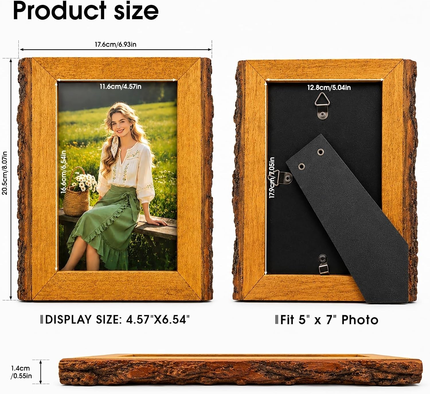 5-x-7-picture-frame-for-tabletop-solid-wood-picture-frames-rustic-wood-photo-frames-for-wall-hanging-or-tabletop-display