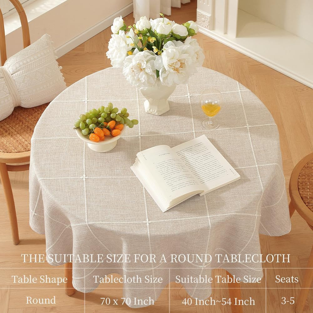 linen-table-cloth-round-70-inch-plaid-browm-round-tablecloth-70-in