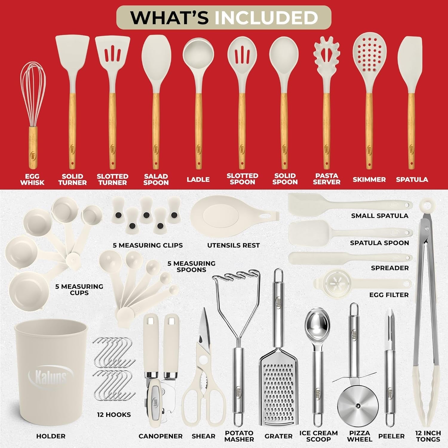 50-pcs-silicone-kitchen-utensils-set-complete-kitchen-set-800-f-heat-resistant-non-stick-premium-silicone-cooking-utensils-w-wooden-handles-can-opener-masher-turner-silicone-spatula-set