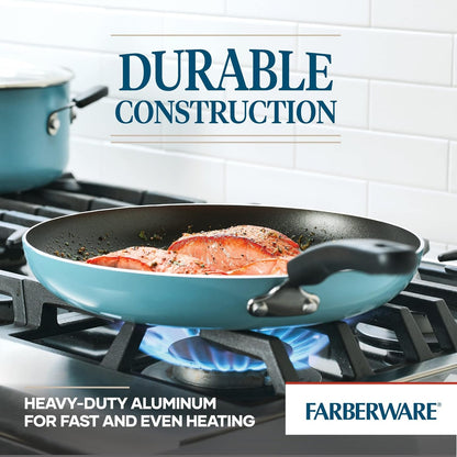 Cookstart Aluminum Diamondmax Nonstick Frying Pan, Large Skillet, 12.25-Inch, Aqua3