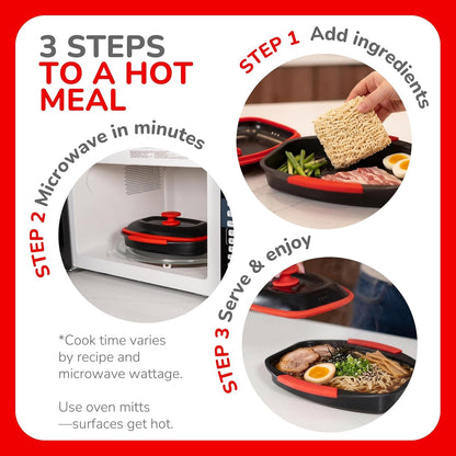 Chef Pot Microwave Cooking – Versatile Microwave Food Cooker with Lid – Microwave Safe Steamer & Soup Pot – Bpa-Free, Dishwasher Safe, Ideal for Fast Meals & Healthy Cooking3
