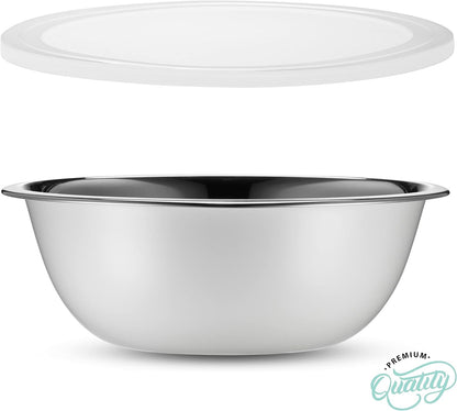 10-Piece Stainless Steel Mixing Bowl Set with Lids for Food Prep & Storage7