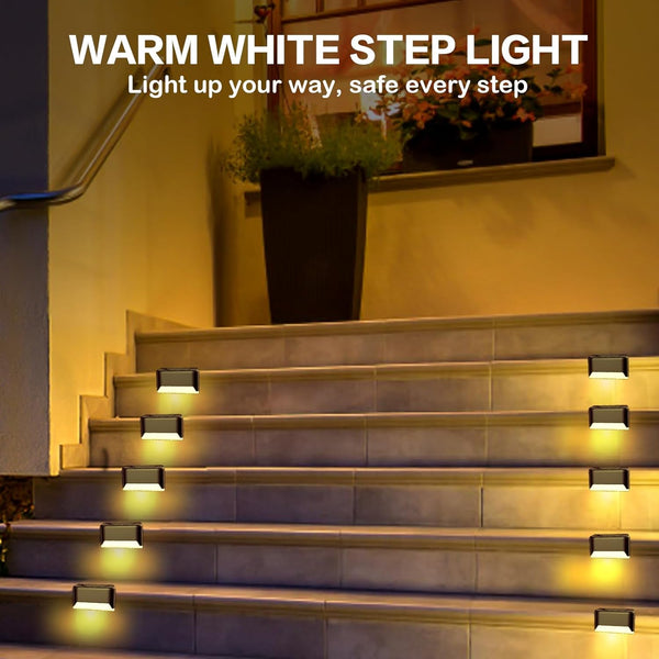 Solar Deck Lights Outdoor, 20 Pcs Solar Step Lights, Waterproof LED Solar Lights for Outdoor Stairs, Step, Fence, Yard, Patio, Railing, Garden and Pathway2