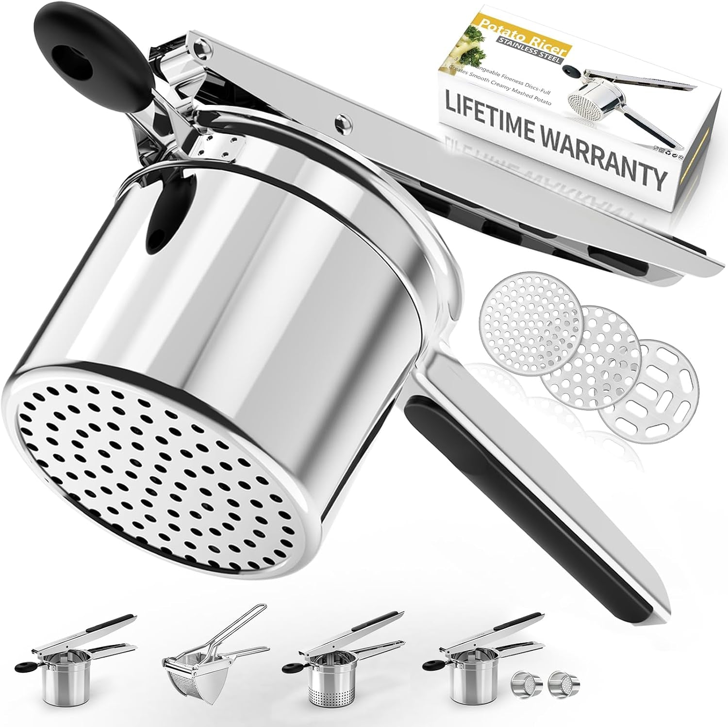 heavy-duty-potato-ricer-3-interchangeable-discs-stainless-steel
