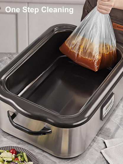 Electric Roaster Liners for Instant Cleanup, 18 X 34 Inch | 10-Count Disposable Turkey Oven Cooking Bags, Bpa-Free, Fits 16, 18, 22 Quart Roaster Pans, for Thanksgiving Christmas5