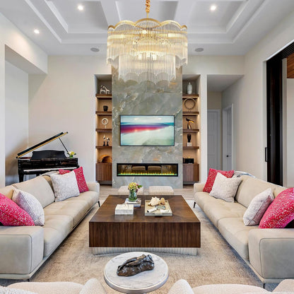 Salaiwei  22.83" 8 Light Gold Crystal Chandelier for Dining Room6