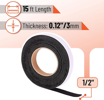 '- Grill Gasket, 1/2"X1/8", 15 Ft, Smoker Gasket Sealer | High Temp, Easy to Cut, Strong Adhesion, Suitable for Most BBQ Grills and Smokers2