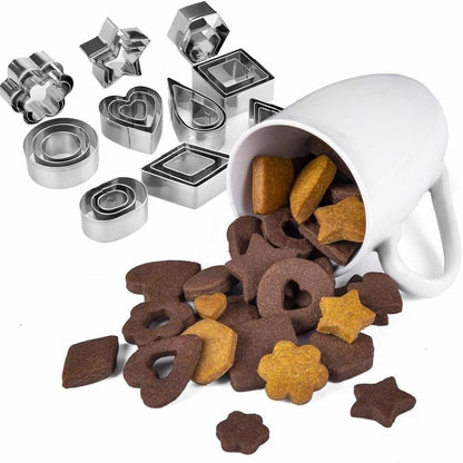 30Pcs Mini Cookie Cutter Set with Box, 3 Sizes per Shape | Stainless Steel, Tiny Polymer Clay Cutters, Small Geometric Biscuit Mold Set, Safe for Kids2