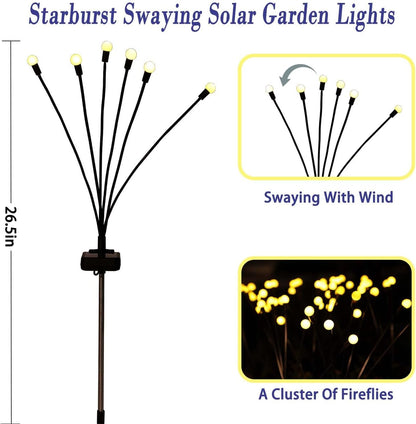 Solar Garden Lights Outdoor Waterproof, Swaying Firefly Light, Garden Decor6