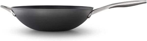 Calphalon Premier Hard-Anodized Nonstick Flat Wok Frying Pan with Mineralshield Technology, 13", Black1