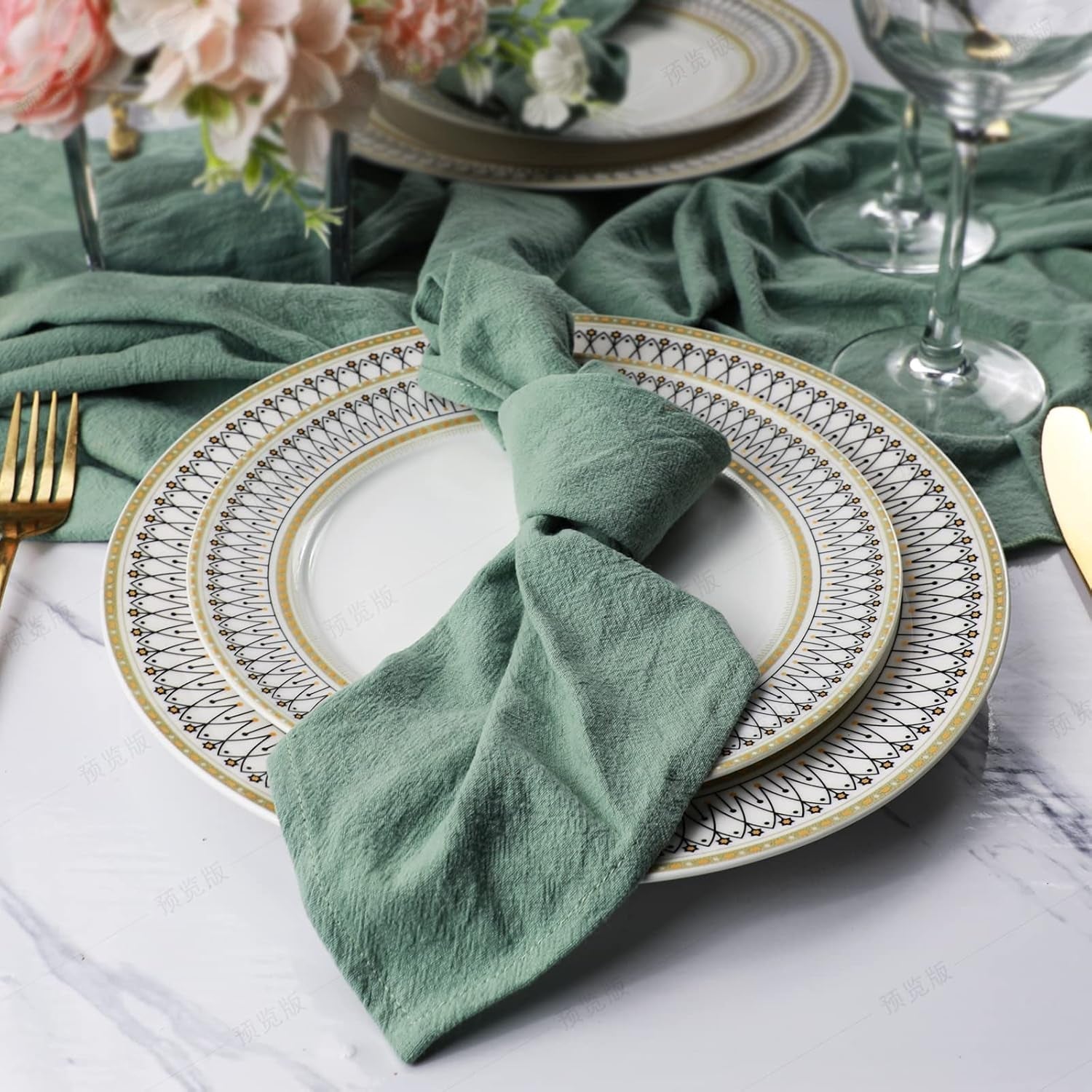 dinner-cloth-napkins-bulk-100-soft-cotton-linen-napkins-washable-napkins-with-hemmed-edges-for-wedding-decorations-christmas-16-16-set-of-12-sage-green