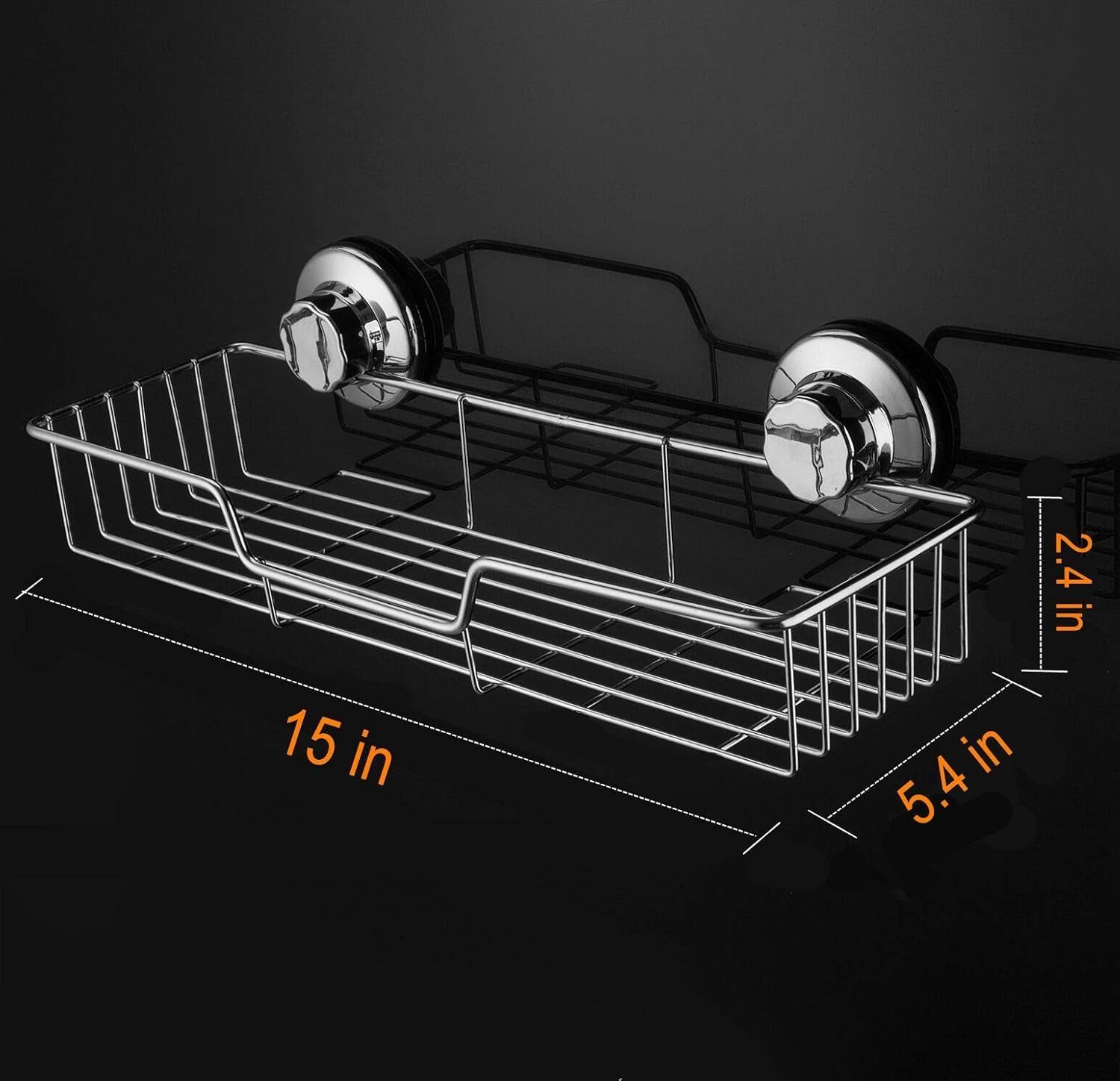 strong-suction-cup-shower-caddy-bath-shelf-storage-with-4-side-hooks-combo-organizer-basket-for-shampoo-conditioner-soap-razor-bathroom-accessories-chrome-2-count