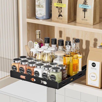 Pull Out Spice Rack for Cabinet, 12.6" Wx10.5 Dx2.8 H5